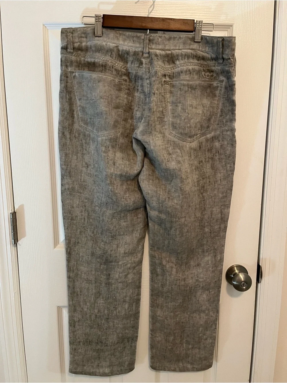 John Varvatos USA Gray Linen Classic Straight Pants Men’s 34 Coastal Luxury NWOT